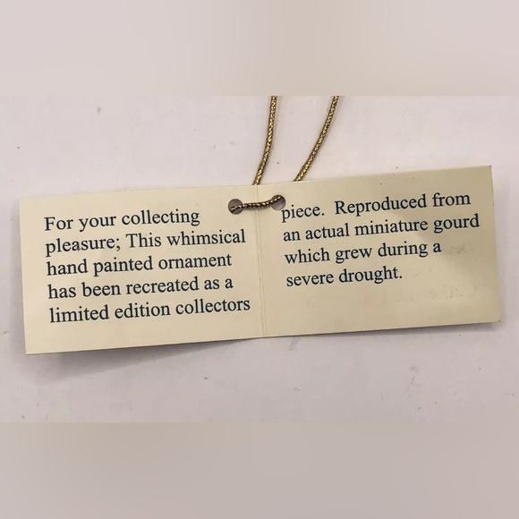 Rare Limited Edition Catherine Applewood Miniature Gourd Ornament Two Angels - Picture 4 of 4